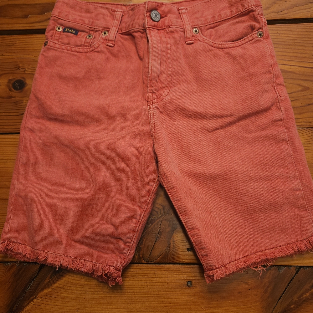 HP!! EUC Polo Ralph Lauren Red Denim Shorts